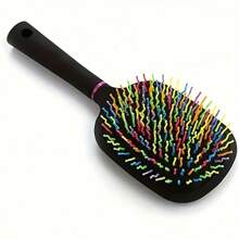1 bucată perie mare de aer pentru îngrijirea cailor, cu peri de cauciuc antistatic și mâner din plastic ABS, potrivită pentru părul normal și lung, prindere antistatică și confortabilă pentru toate tipurile de păr