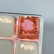 1pc Cute And Original Design Three-Dimensional Camellia Craftsman Keycap, Interstellar Cutsom Keycap, And Cherry MX Keycap Mechanical Keyboard Gift For Valentine's Day - Multicolor - View 15