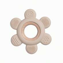 1pc Baby Silicone Wooden Teether Toy  Infant Health Care Ring Toys Gifts Newborn Teeth Molar Stick for Teething Chewing Babies Accessories