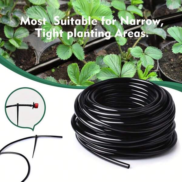 1/4-Inch Drip Hose - Garden Watering System For Lawn Care And Gardening Tools,Drip Irrigation Tubing, PVC Irrigation Hose, 4/7 Mm, DIY Micro-Drip Irrigation System, Suitable For Home, Garden, Yard, Lawn, Landscaping, Patio, Plants, Flowers, Garden Watering Pipe, Courtyard.
