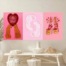 1/3PCS Optional Frame Posters Wall Arts Vintage Poster Waterproof Home Living Bedroom Bar Aesthetic Decor ﻿ ,Wall Art With Frame