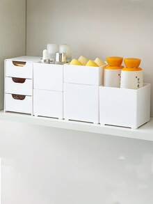 Scatola portaoggetti a 3 cassetti, stile Ins, scatola da scrivania altamente attraente per conservare gioielli, cosmetici e altro