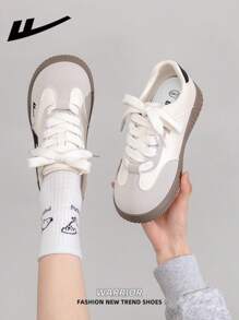 WARRIOR WARRIOR Women's Lightweight Skateboard Casual Shoes, Low-Top Breathable Summer Outdoor Flat Sneakers, Fashionable And Comfortable Ladies Canvas Sports Shoes, Thick Soles Street Style Athletic Trainers