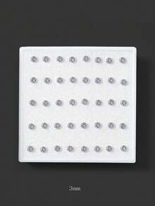 160pcs/40pcs Fashion Rhinestone Earrings, Suitable For Men And Women Parties And Daily Wear - MH2345 - View 11