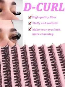 200 Pcs D Curl Lashes Clusters,8-16mm, False Eyelashes 10 Rows 30D Cluster Lashes,Invidual Eyelashes Natural Looking & Lightweight Lashes, Lashes Extension, Easy Makeup Eyelashes , DIY Segment Eyelashes,Thick & Dramatic Lashes, Segment Lashes - C - View 5