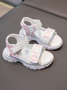 1 Pair Girls' Soft Sole Anti-Slip Fashion Versatile Casual Beach Sandals, Suitable For Summer - Pink - View 13