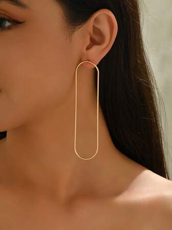 1 Pair Minimalist Casual Geometric Iron Wire Stylish And Creative Earrings