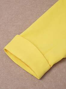 HOMEYEE 女式 V 领泡泡袖复古优雅夏季休闲西装外套