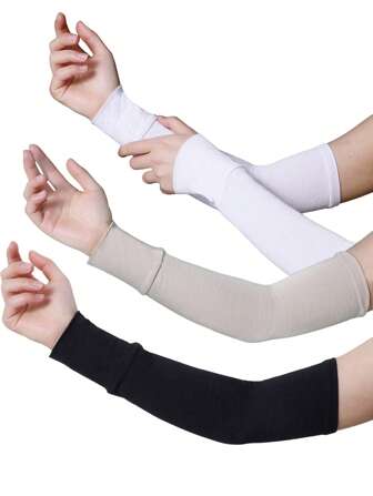 1pc High Quality Silk Cotton Arm Sleeve, Sunscreen Warm Arm Sleeves, Suitable For All Seasons, Long Style