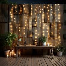 20-300 LED Solar Powered Outdoor Lights, IP65 Waterproof, 8 Flashing Modes, Suitable For Home, Garden, Patio, Camping Decor