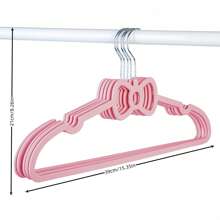 10pcs/20pcs 2025 Latest Popular Bow Plastic Hangers, 360° Rotatable Hooks, Storage Clothes, Underwear, Suspenders, Pants, Skirts, Etc., Suitable For Dormitories And Households, Tidying Up Wardrobes, Saving Space, Non-Slip And Traceless