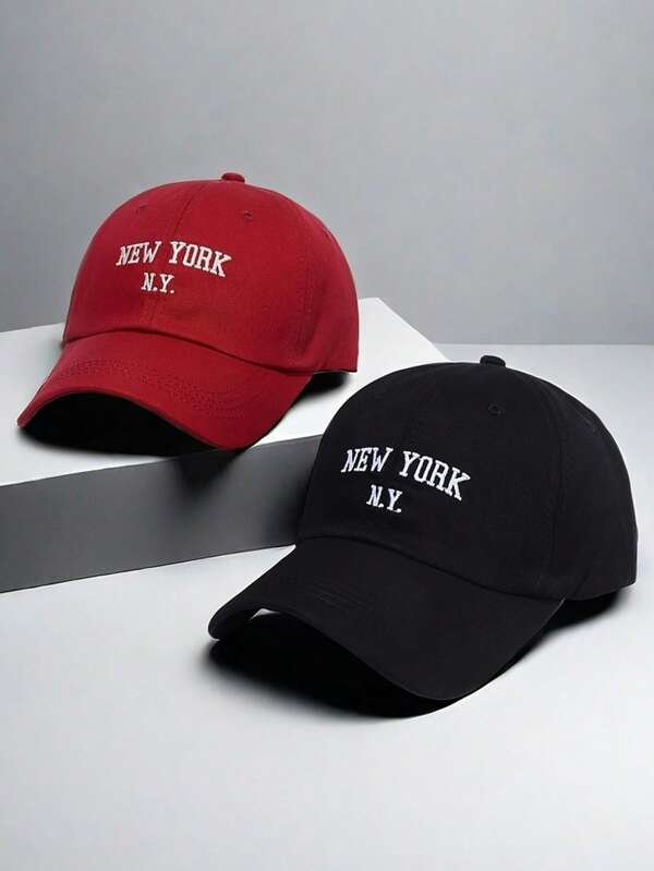 Conjunto de 2 gorras de béisbol unisex para parejas, adecuadas para uso diario, deportes al aire libre y como regalo para ocasiones especiales