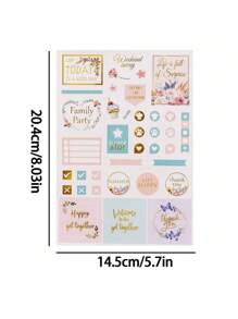 1.230 Stücke Planer Aufkleber mit Feiertagsmotiven für Tagebuch und Journal, Schulbedarf, Rückkehr zur Schule