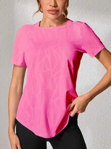 Damen Fitness Tanz Workout lässiges Gewebe Yoga Bekleidung, professionelles Laufen lose Sport Top mit ausgeschnittenem Rücken Workout Kleidung, neuer loser weißer Sommer schlankender ausgeschnittener Rücken Kurzarm Active T-Shirt, Pilates Training Fitness T-Shirt für Frauen