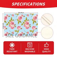1pc/5pcs/7pcs Floral Art Print Polyester Table Runner With 6pcs Placemats - Polyester, Rectangle, Holiday Table Decor Cloth Runners, Home Decoration, Kitchen Dining Table Decor, Room Decor, Table Runners