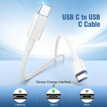 30W 快速充电套装：USB C 壁式充电器 + 6.6 英尺/200 厘米 USB C 转 Type C 线缆，兼容 16 Pro Max/16 Pro/16 Plus/16、 15 Pro Max/15 Pro/15 Plus/15、Type-C 充电适配器套件 Nan - 查看 3