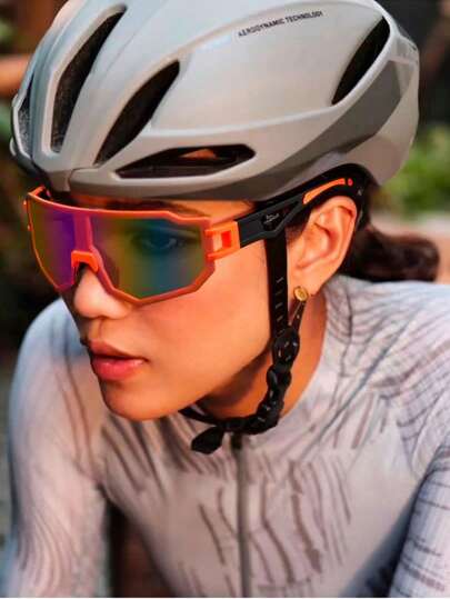 One-Piece Frameless Casual Sports Eyeglasses For Women, Suitable For Outdoor Activities Like Cycling, Hiking, Climbing, Tennis - Unisex Anti-Wind And Anti-Sand Frame