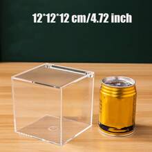 Cajas de plástico transparente, cajas de almacenamiento de joyas, cajas de almacenamiento decorativas de cubo cuadrado para exhibir caramelos, pastillas, joyas pequeñas, juguetes, regalos y obras de arte