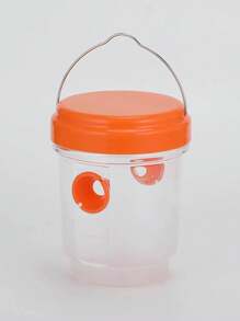 1 pezzo Trappola per insetti da esterno in plastica trasparente, trappola per mosche della frutta, trappola per cattura di insetti con coperchio - Senza alimentazione elettrica, Cattura efficacemente mosche della frutta, vespe e afidi, Design trasparente per un facile monitoraggio, Trappola per catturare gli insetti