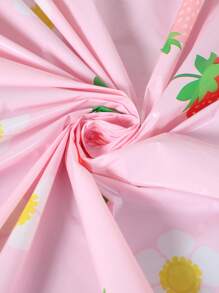 1pc Pink Strawberry Theme Tablecloth, Cute Pink Strawberry Pattern Disposable PE Table Cover, Pink Theme Party Decoration Table Cloth, Birthday Holiday Party Decoration Tablecloth, Pink Strawberry Party Table Cover, Gender Reveal Babe Shower Decoration Supplies, Kitchen Dining Room Decoration Table Flag, Room Home Decoration Table Skirt, Outdoor Camping Picnic Decoration Table Runner, Party Favor