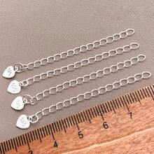 5/10/15件延长链 18K镀金 5厘米延长链 末端链条 尾链 带心形吊坠 适用于手链项链延长 DIY 珠宝制作 - 彩色 - 查看 19