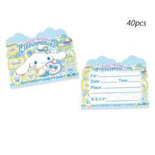 Sanrio 20/30/40pcs Sanrio Cinnamoroll Birthday Invitation Cards, Sanrio Cinnamoroll Party Decorations, Sanrio Cinnamoroll Pary Supples, Cinnamorol Fiends Invitation Cards, Cinnamorol Imvitation Cards