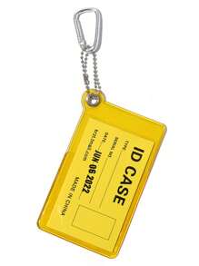 1 pieza Soporte transparente para tarjeta de autobús, protector de tarjeta de identificación/tarjeta de crédito, accesorio antiperder para mochila (tarjeta no incluida) para billetera de mujer, mini billetera, monedero, llavero de tarjetero