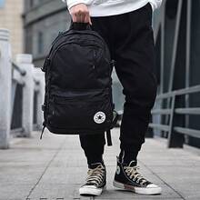 Converse Mochila unisex 2025 Nuevo modelo básico y sencillo para deporte, tiempo libre, viaje y uso diario, mochila escolar estudiantil 10021138-A01