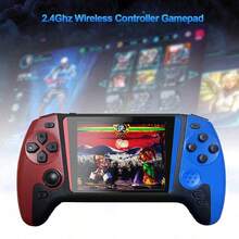 Christmas Decoration Q21 Portable Retro Video Handheld Games Console 3.5-Inch Joystick Console Built-In 500 Game Wireless Controller Gaming Stick Rechargeable Connected Tv (With The Classic Red Blue/Blue/Red/White Color Scheme) - Nhiều màu - Xem 3