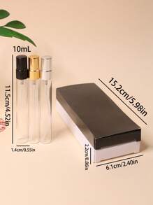 0,34 oz, Confezione da 15 pezzi, Flaconi spray in vetro trasparente con ugello in alluminio, Fornito con una bella confezione regalo, Bottiglie vuote riempibili.