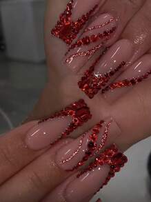 6 Gitter Set Nageldekorationen, gemischte Größen Nagel Diamanten Flachboden Strass, Kleber Strass DIY Bling Aufkleber, Haut nicht Heißkleber Kristalle, Nagel Zubehör, Nagel Dekoration, Nagel Edelsteine