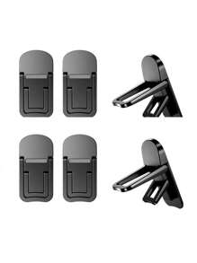 4/2PCS Mini Foldable Laptop Stand, Portable Computer Keyboard Riser With 2 Adjustable Angles, Self-Adhesive Invisible Notebook Stand And Keyboard Lift For Desk