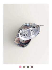 1pc Soft Crown Retro Y2K Camouflage Baseball Cap, Outdoor Sun Hat With 3D Embroidery, Unique Distressed Vintage Design, Deep Crown Low Profile Snapback Cap, Fashionable Street Hiphop Cap For Women Spring/Summer