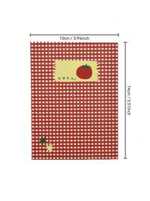 50 Blatt/100 Seiten süßes Tomaten Blanko Notizbuch, mini tragbarer Memo Block, Skizzenbuch, Tagebuch, Schulmaterial, Schulanfang
