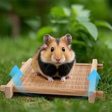 1 Pack Summer Hamster Cooling Pad, Guinea Pig & Teddy Plush Ice Bed, Bamboo Woven Square Small Pet Mat, Soft & Breathable, No-Assembly, For Small Pets