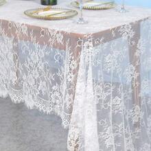 Lace Tablecloth French Lace Table Runner White And Black Floral Lace Edging Tablecloth Romantic Table Runner Wedding Decoration