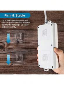 10pcs Double-Sided Adhesive Hooks, Transparent Self-Adhesive Hooks, Waterproof Wall Hooks, Heavy Duty, No Nails Required, Removable, Suitable For Kitchen, Bathroom, Office - Multicolor - View 7