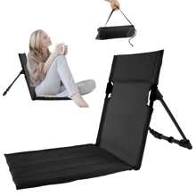 1 pièce Chaise de camping pliable portable de couleurs multiples pour l'extérieur, le jardin, le parc. Chaise paresseuse avec  et coussin. Chaise pliante de pique-nique et de camping confortable pour la plage. Facile à transporter, idéal pour les aventures en extérieur