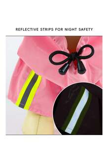 Reflective Dog Rain Poncho, Convenient Outdoor Pet Rain Jacket