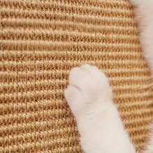 1PC Sturdy Sisal Cat Scratching Pad- No Mess, Sofa-Safe Design, Suitable For Exercise And Rest- Perfect Gift For Cats,Only The Pad - Khaki - View 4