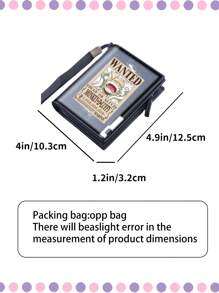 ONE PIECE One Piece Nick Men's Short Wallet Men's Zipper Wallet Men's Large-Capacity 30% Off Wallet Men's Card Bag For Men Mini Wallet Purse Wallet Wristlet Wallet Coin Wallet