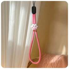 1pc Cute Cartoon Pink Cat Paw Phone Lanyard - Pink - View 1