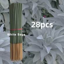 8.66in White Sage Smudge Stick, Suitable For Yoga & Meditation, Purifying, Eliminating Negative Energy, Suitable For Outdoor Camping As Mosquito Repellent
