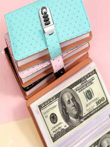 Password Locked Transparent Cash Storage Diary Book, 6-Colors Available, Girls' Favorite, Secure Storage For Cash, Coins, Bills, INS Style Colorful Saving Book, Gift For Girlfriend's Birthday