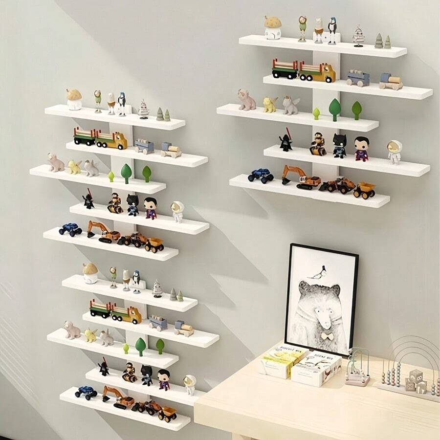 Wall Mounted Storage Shelf, Student Dormitory Statue Display Rack, Blind Box Doll Organizer Rack, Figurine Collection Storage, Room Decor