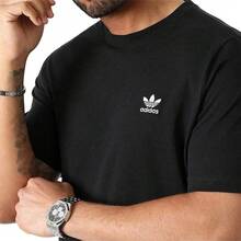 Adidas ESSENTIAL TEE - 黑色 - 查看 4