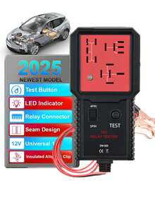 [LED Indicator] 12V Automotive Relay Tester - LED Indicator Light, Automotive Electronic Relay, Battery Detector - Auto Parts, Car Accessories - Black - View 4