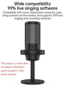 ميكروفون ضغطي RGB Esports لألعاب الكمبيوتر مزود بقابس USB