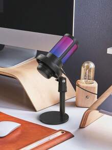 ميكروفون ضغطي RGB Esports لألعاب الكمبيوتر مزود بقابس USB