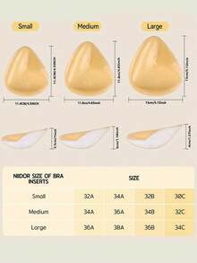 1pair Double-Sided Sticky Bra Inserts Adhesive Bra Pads Push Up Breast Enhancers Pads Reusable Padded Ultra Instant Lift Inserts - Multicolor - View 4